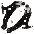 Detroit Axle - Front Lower Control Arms w/Ball Joint Replacement for 2011- 2019 Toyota Sienna
