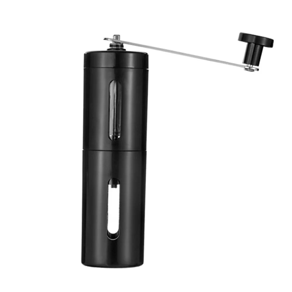 Hiking Mini Gadgets Burr Grinders Stainless Steel Manual Coffee Grinder Coffee Bean Mill Adjustable Knob Setting BLACK