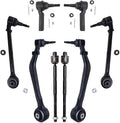 Detroit Axle - Front Lower Control Arms with Ball Joints Inner Outer Tie Rods Replacement for 2010-2015 Chevy Camaro