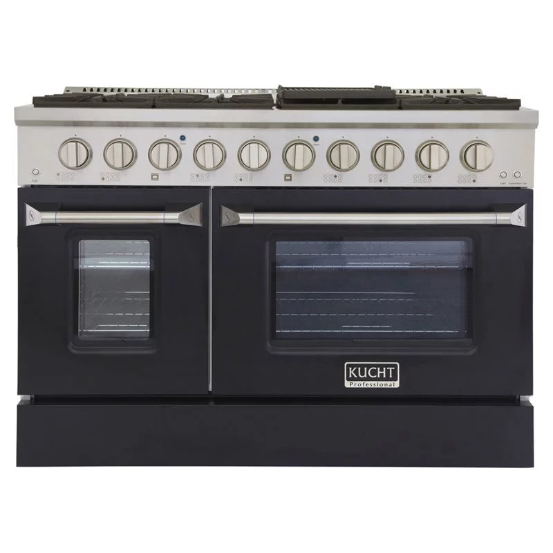 Kucht Professional 48 Stainless Steel Propane Gas Range in Silver/Black