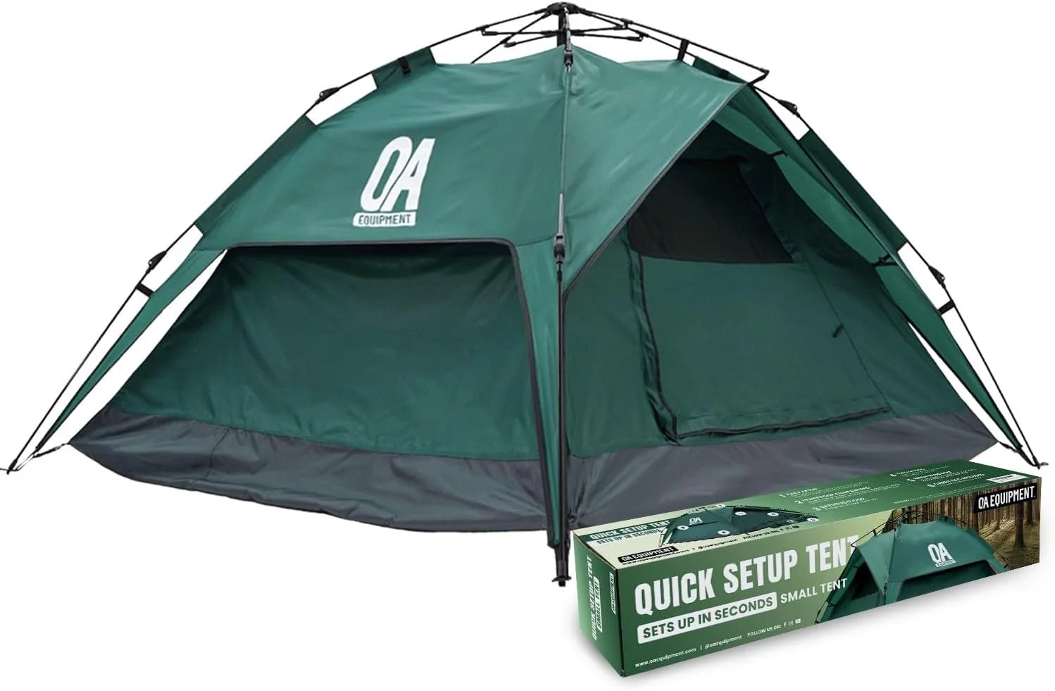 Instant Tent 2/3 Person Pop Up Camping Tent - Quick Setup Small Tent for Camping - Easy Set Up Fully Waterproof with Double Wall & Taped Seams