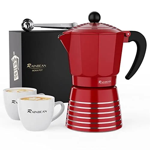 RAINBEAN Moka Pot 6 Cup Set - Indulge in Italian Coffee Perfection