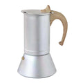 3 Cup Espresso Maker, Coffee Pot Polished, Aluminum Coffee Machines with Stainless Steel Base, Heat Resistant Handle