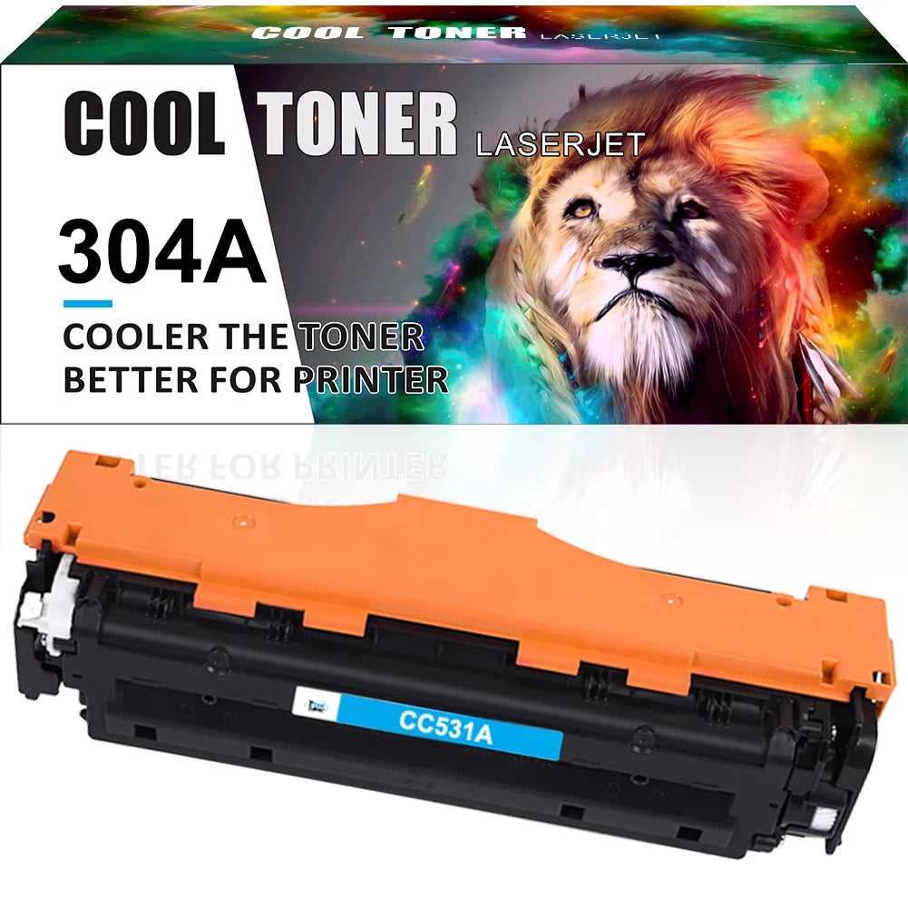 Cool Toner Compatible Toner Cartridge for HP 304A CC531A Used for Color Laserjet CM2320nf CM2320n CM2320fxi CM2320 CP2025 CP2025dn CP2025n Printer Ink Cyan, 1-Pack
