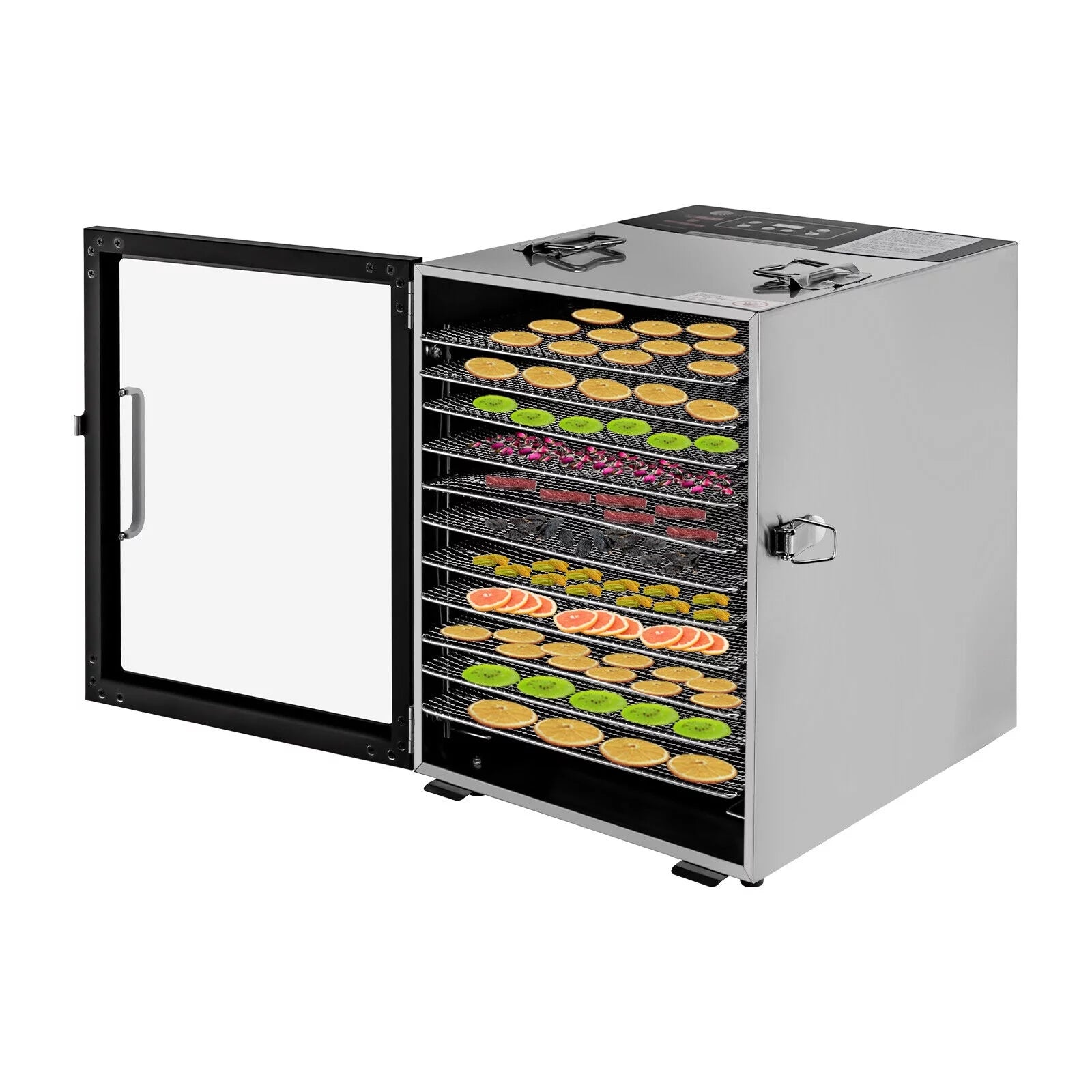MIDUO 12 Trays 800W Commercial Food Dehydrator Stainless Steel Fruit Beef Meat Dryer Machine