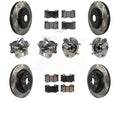 Transit Auto - Front Rear Hub Bearings Assembly Coated Disc Brake Rotors And Semi-Metallic Pads Kit (10Pc) For INFINITI G37 Nissan 370Z Q60 KBB-116583