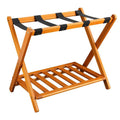 Luggage Rack with Shelf - Honey Oak