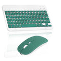 Rechargeable Bluetooth Keyboard and Mouse Combo Ultra Slim Full-Size Keyboard and Ergonomic Mouse for Karbonn A34 and All Bluetooth Enabled Mac/Tablet/iPad/PC/Laptop - Jade Green