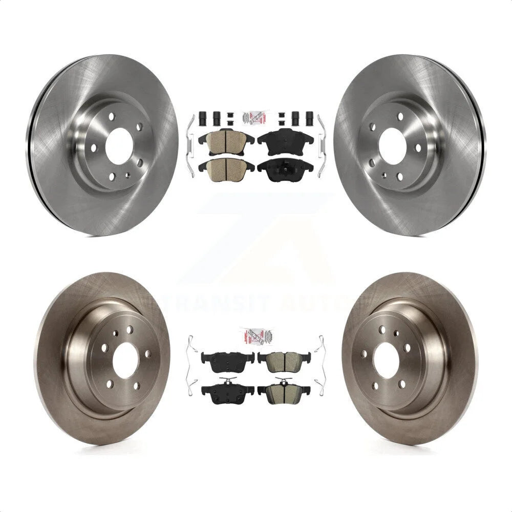 Transit Auto - Front Ceramic Rear Semi-Metallic Pads And Disc Brake Rotors Kit For Ford Fusion Lincoln MKZ K8A-101575
