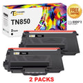 TN850 TN820 | 2-Pack Compatible Toner for Brother TN-850 TN850 HL-L6200DW L6200DWT MFC-L5900DW (Black)