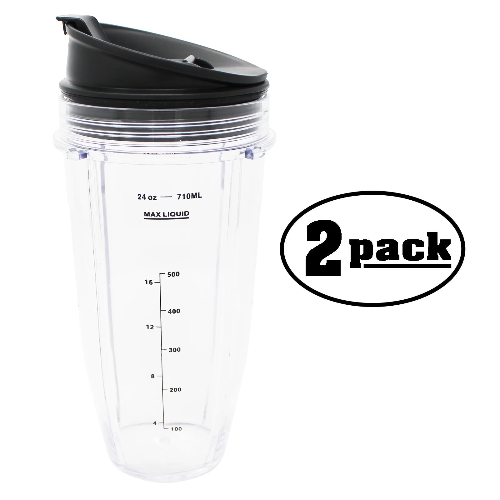 2-Pack Replacement 24 oz Nutri Ninja Cup 103KCP for BL480D Nutri Ninja Blender