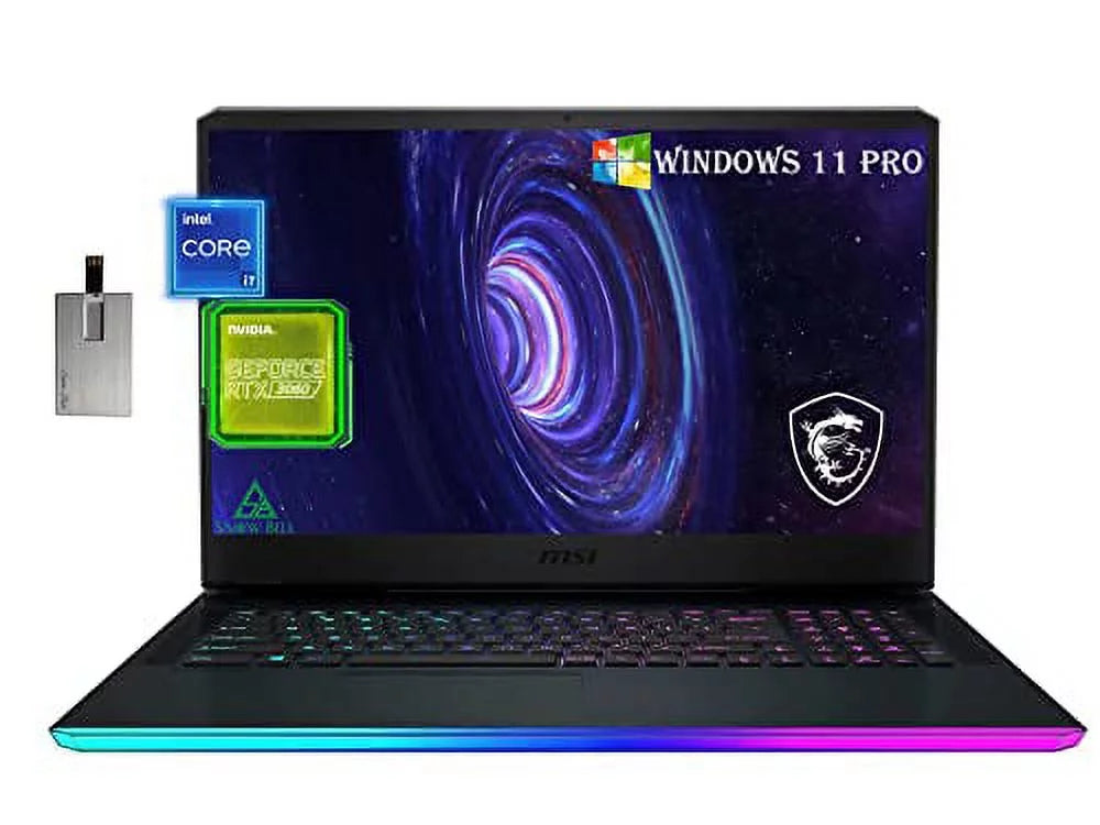 MSI 2022 GE76 Raider Gaming 17.3 Thin Bezel IPS FHD 144Hz Laptop, 12th Core i7-12700H, 64GB RAM, 2TB PCIe SSD, Backlit Keyboard, GeForce RTX 3060 6GB, FHD Webcam, Win11 Pro, Grey, 32GB USB Card