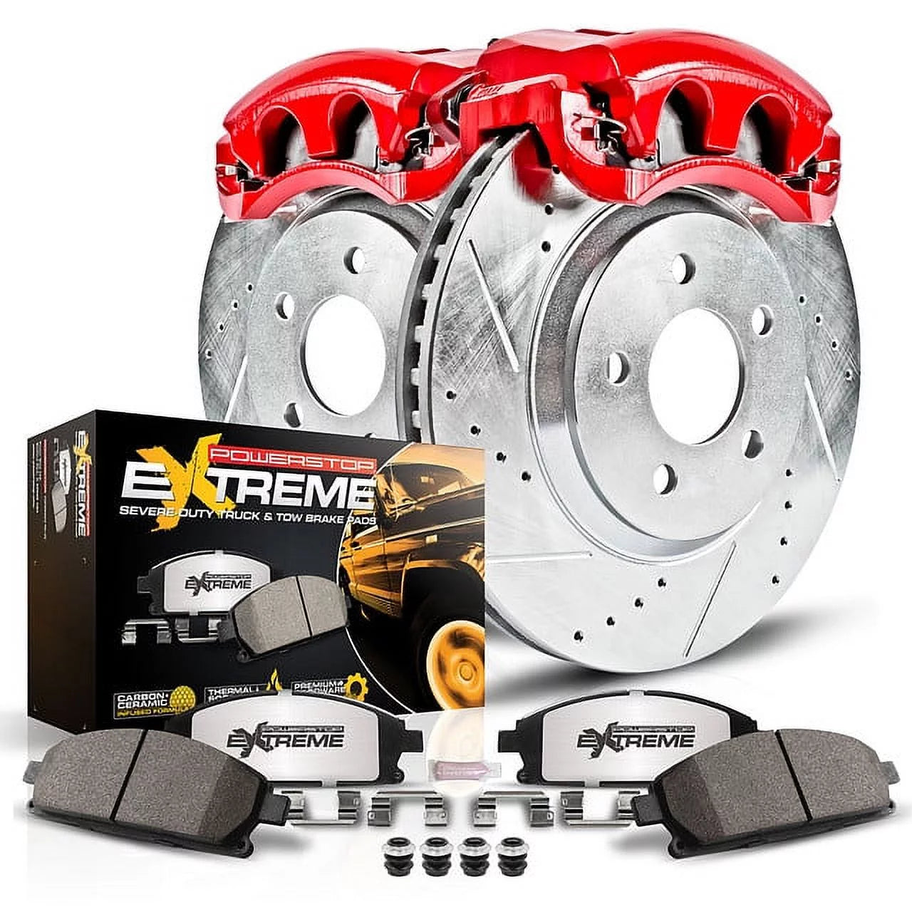 Power Stop Front Z36 Truck & Tow Brake Kit with Calipers KC2952A-36