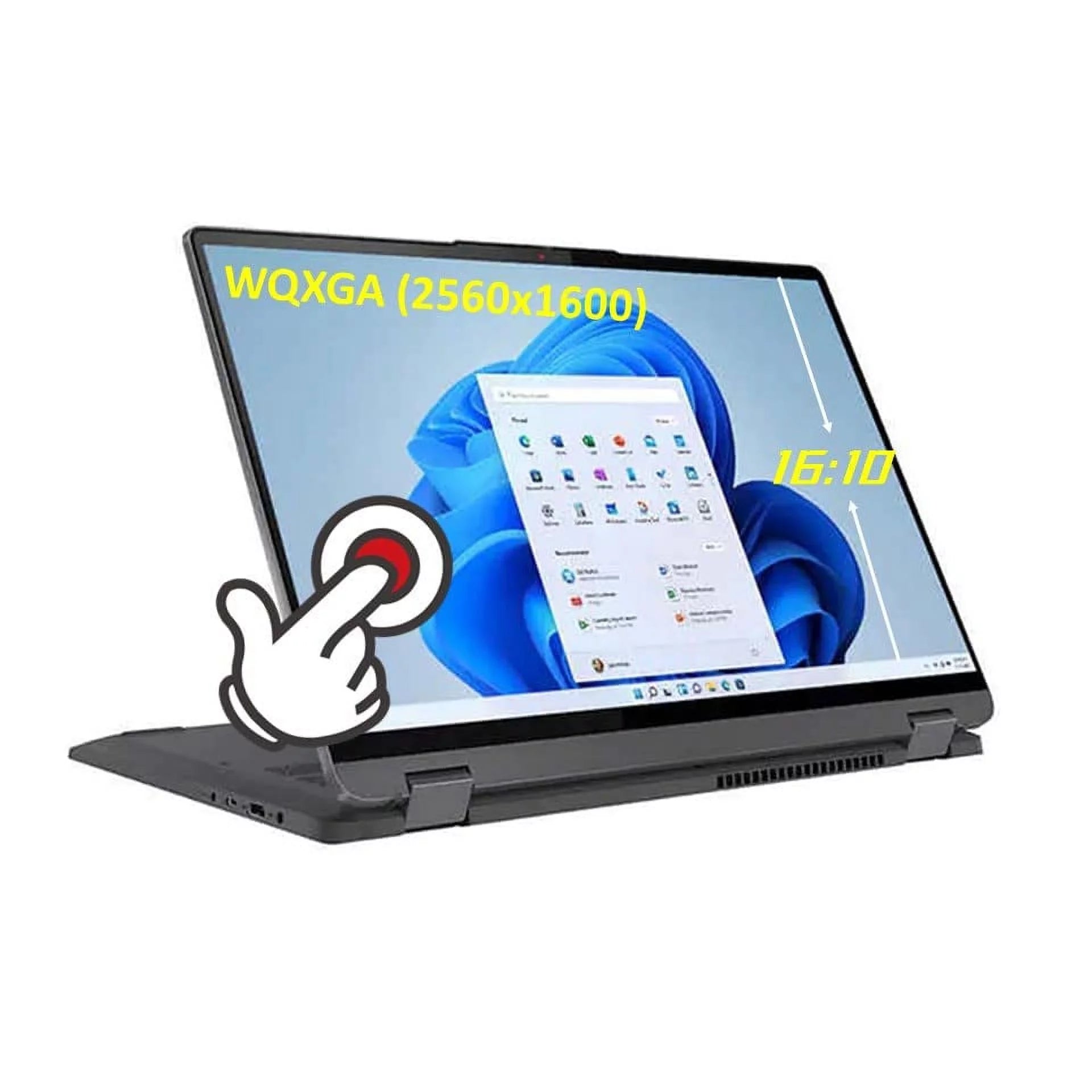 Lenovo Thin and Light Flex 5 16 2-in-1 WQXGA (2560 x 1600) 16:10 Touchscreen Laptop - 12th Gen Intel Core i7-1255U (10-core) - Windows 11, Backlit KB, WiFi 6, w/Mouse Pad (16GB RAM | 1TB PCIe SSD)