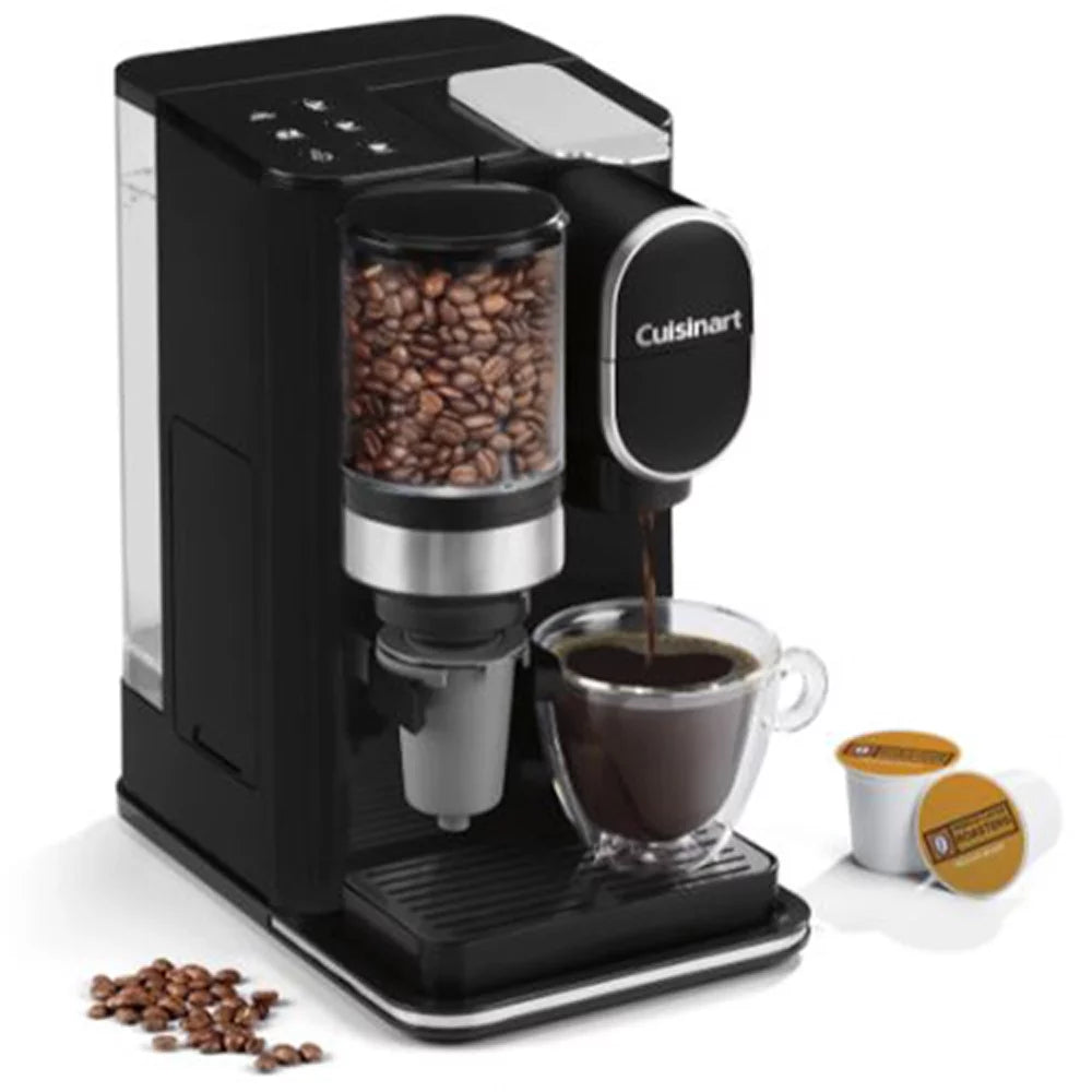 Restored Cuisinart Grind & Brew? Single-Serve Coffeemaker, 100g, Black, DGB-2 (Refurbished)