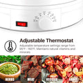 JahyShow NEW 5-Tray Food Dehydrator Machine: Adjustable Portable Countertop Fruit Drying Unit