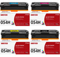 054H 054 4-Pack Toner Cartridge Compatible for Canon 054H 054 CRG-054H Color ImageCLASS MF644Cdw MF642Cdw MF641Cw LBP622Cdw MF640C Toner Printer Ink (Black Cyan Magenta Yellow )