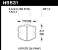 Hawk 06-13 Chevrolet Corvette Z06 DTC-30 Race Front Brake Pads Fits select: 2010-2013 CHEVROLET CORVETTE GRAND SPORT