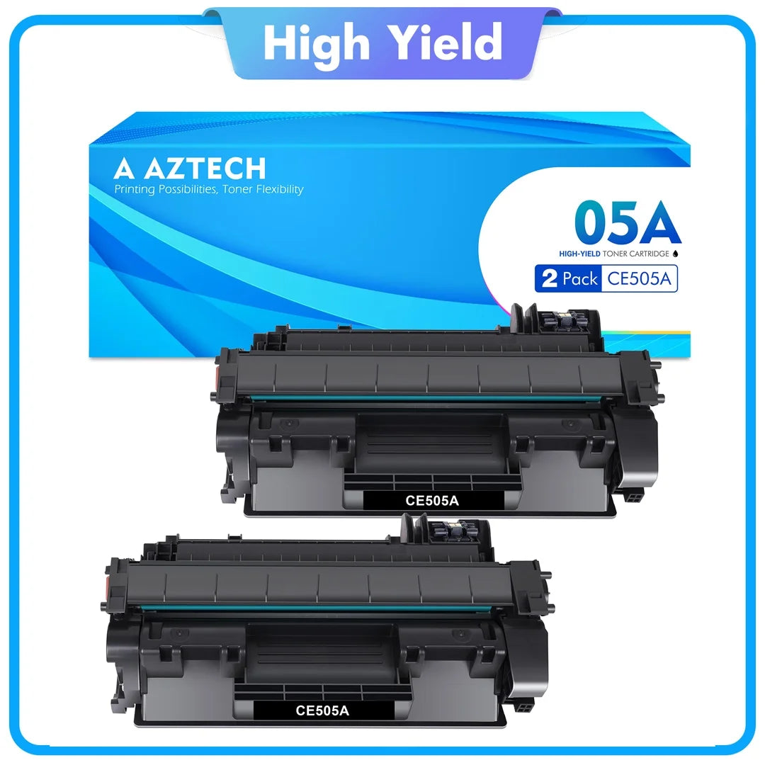 CE505A Toner Compatible for HP 05A Toner Cartridge Black for HP CE505A 505A CE505X CE505XD P2035 for HP Laserjet 2035N P2055DN 2055DN P2030 P2050 P2055X P2055D Printer Ink (2-Pack | CE505D)