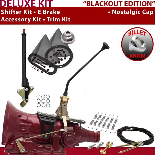 American Shifter  4L60E Shifter Kit Black 12 in. E Brake Cable Clamp Trim Kit for F0EB6