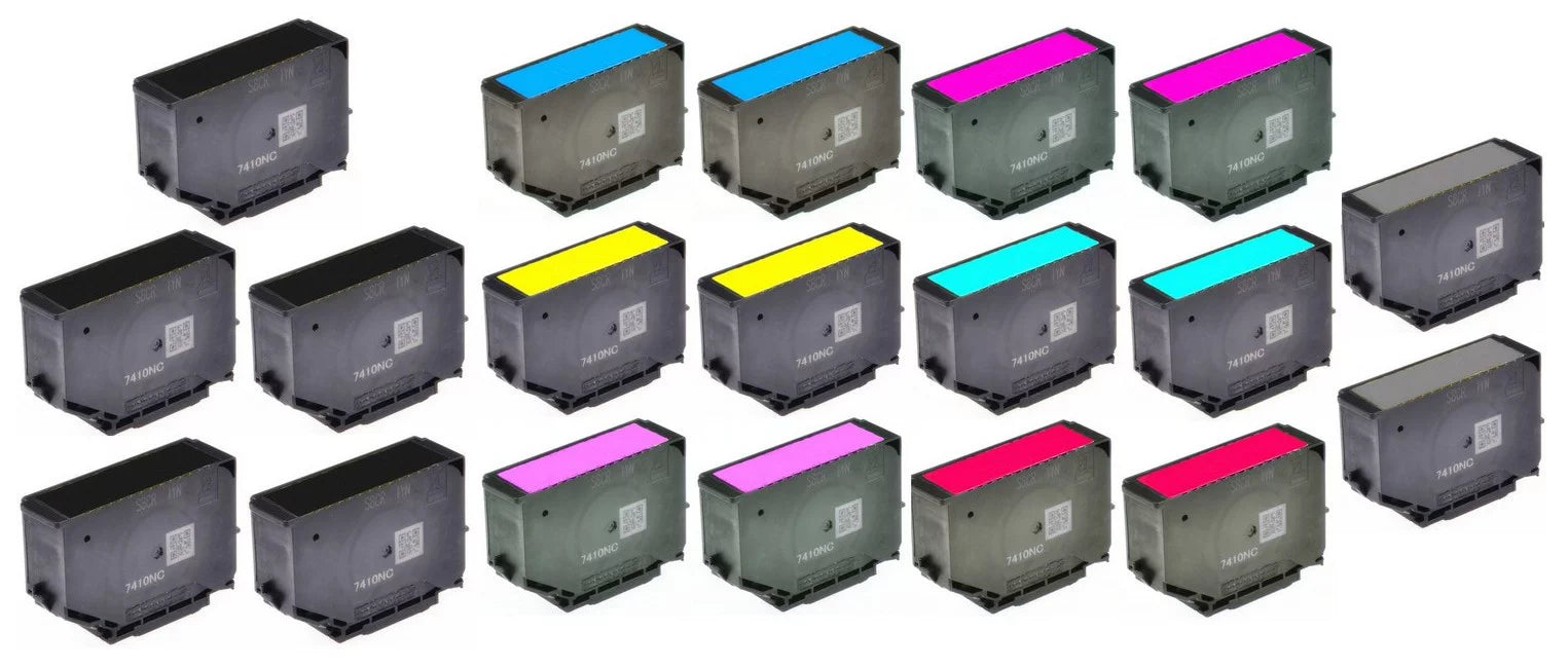 PrinterDash Replacement for Expression Photo HD XP-15000 High Yield Inkjet Combo Pack (5-BK/2-C/M/Y/LC/LM/GY/R) (NO. 312XL/NO.314XL) (C13T04F85B2CMYLCLMGYR)