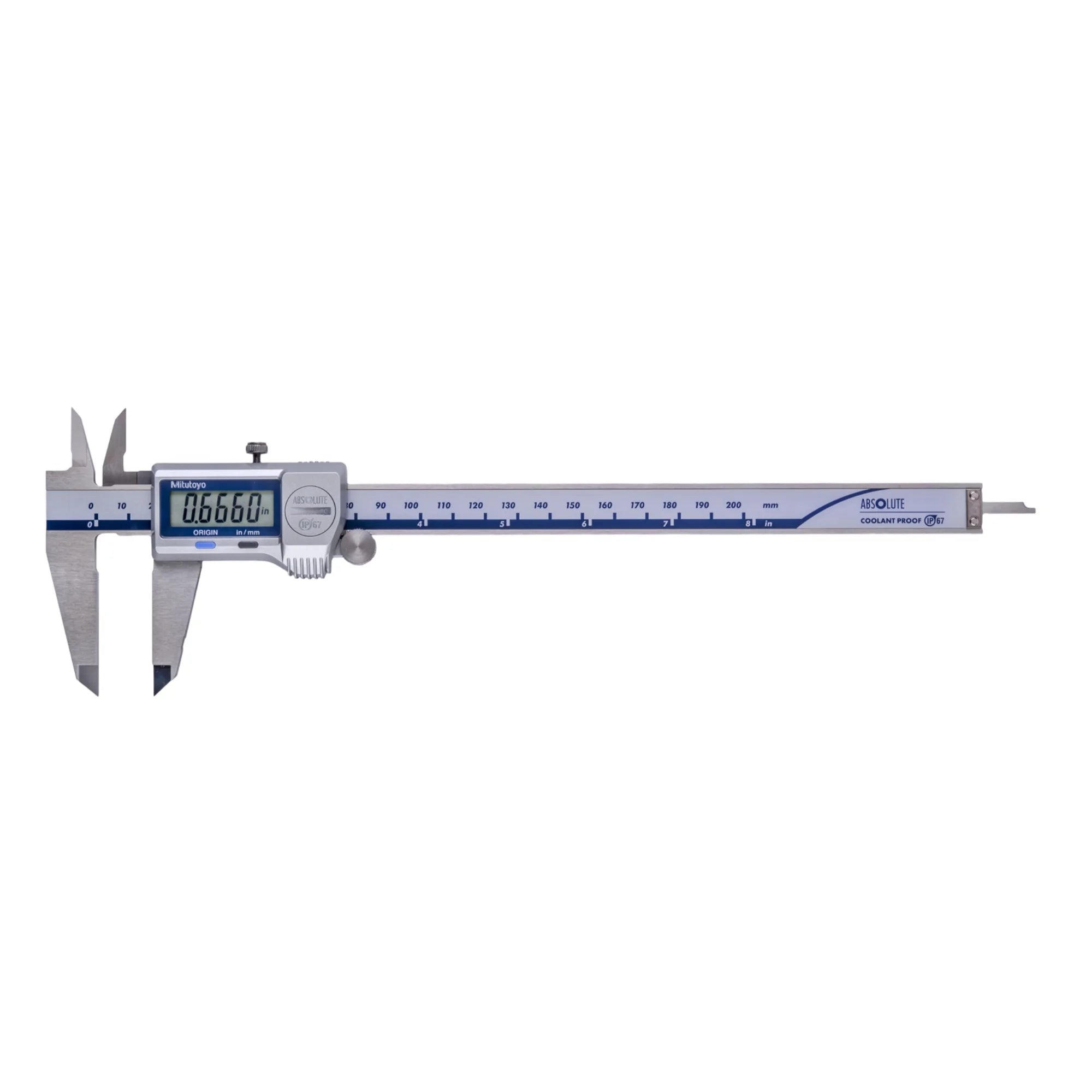 Mitutoyo Absolute Digital Caliper,0 to 8 In  500-753-20