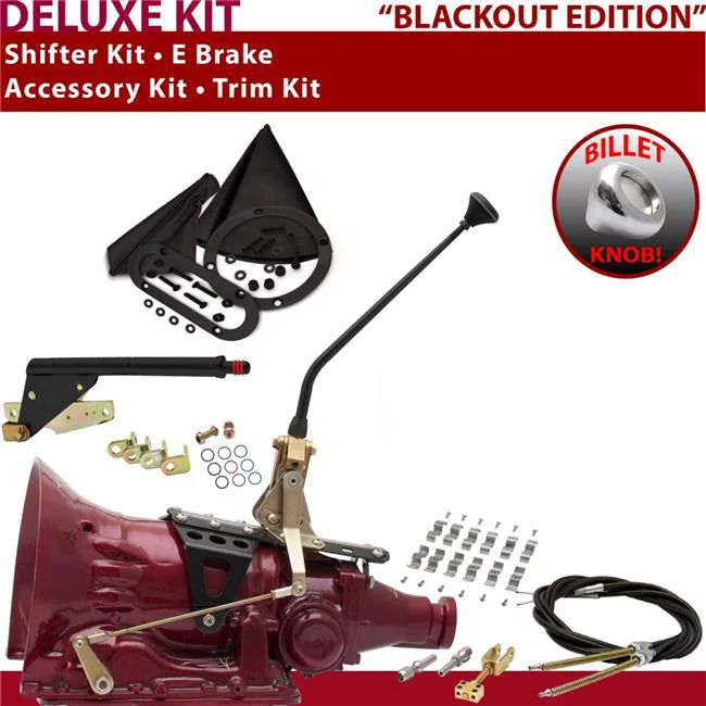 American Shifter  4L60E Shifter Kit Black 12 in. E Brake Cable Clamp Trim Kit for F0EF9