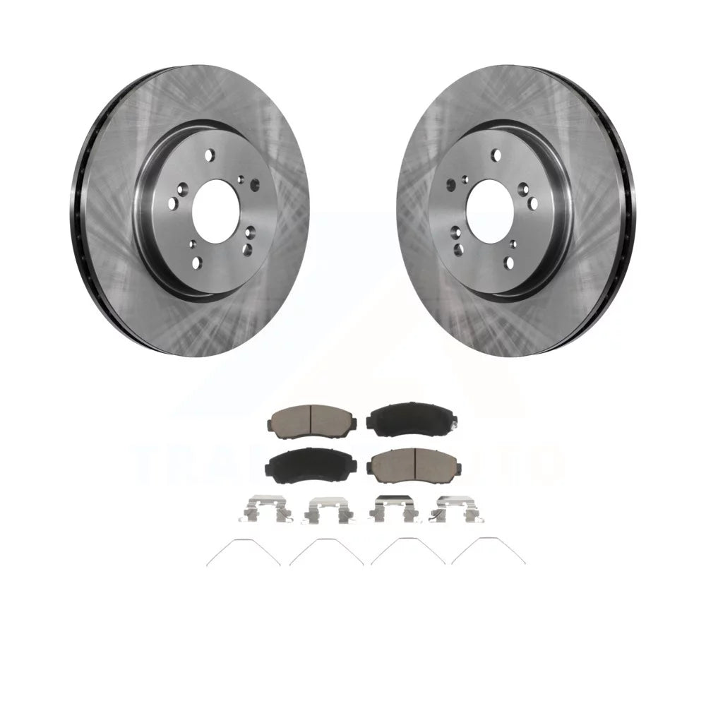 Transit Auto - Front Disc Brake Rotors And Ceramic Pads Kit For Honda CR-V Crosstour Accord K8C-100532