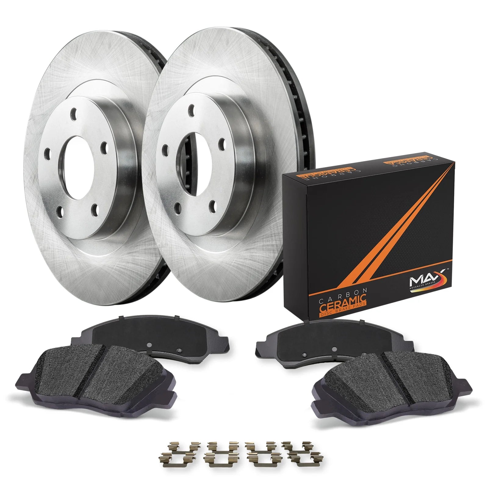 Max Advanced Brakes - Brake Kit for 2002 2003 2004 Honda CR-V Rear Replacement Disc Brake Rotors and Ceramic Brake Pads