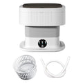 Foldable Mini Washing Machine Time Saver Easy to Operate 10L Cpacity 3 Gears Practical Folding with Drain Basket for Travelling Drom Camping 60W Gray