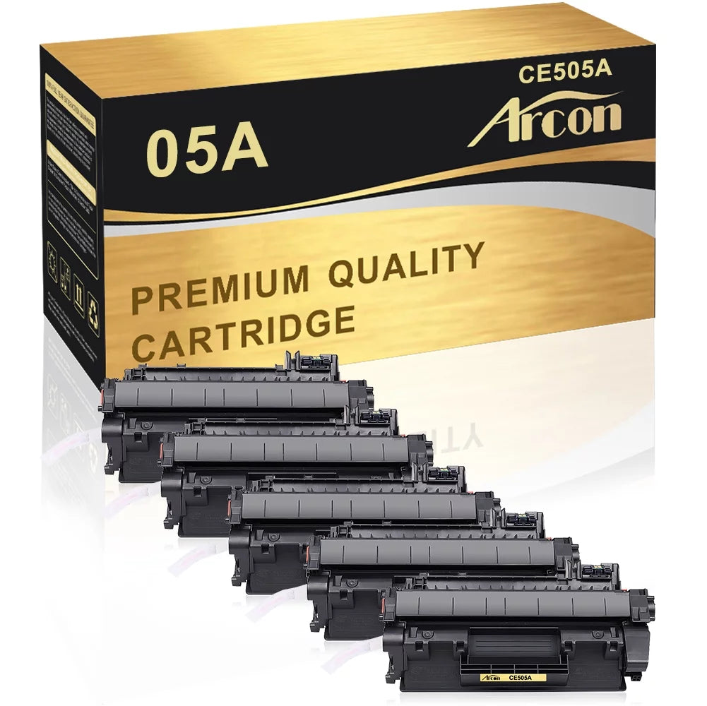 Acron 6-Pack Compatible Toner Printer Ink for HP CE505A 05A Laserjet P2035 P2055DN P2030 P2050 P2055D (Black)