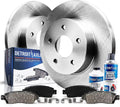 Detroit Axle - Rear Brake Kit for Honda Civic Acura ILX CSX Brake Rotors Ceramic Brakes Pads Replacement: 10.23 Rear Rotors