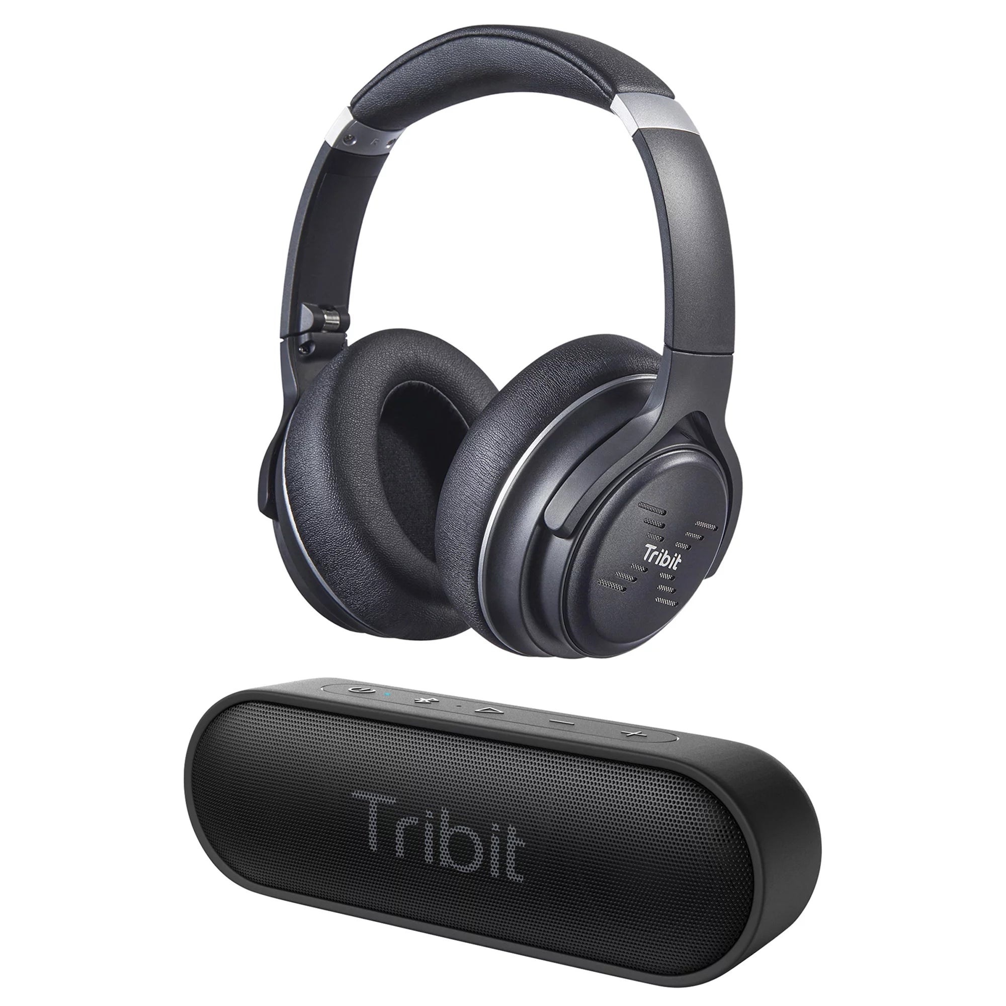 Tribit Wireless Noise Cancelling Over-Ear Headphones, Black, 843631154632
