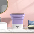 ZGXNE Portable Foldable Mini Washing Machine Smart Start Wash &amp; Spin Lazy Sock Cleaner