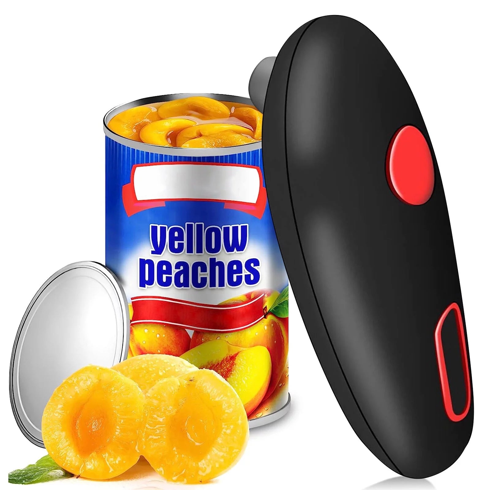 Electric Can Opener - Effortlessly Open Your Cans with the Push of a Button - Automatic, Hands-Free, Smooth Edge, Food-Safe, Fits Almost Any Can Size