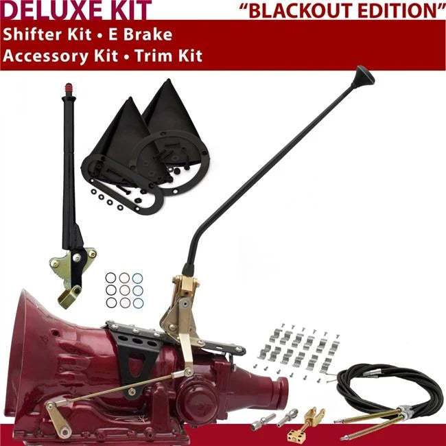 American Shifter  TH400 Shifter Kit Black 16 in. E Brake Cable Clamp Trim Kit for DB36C
