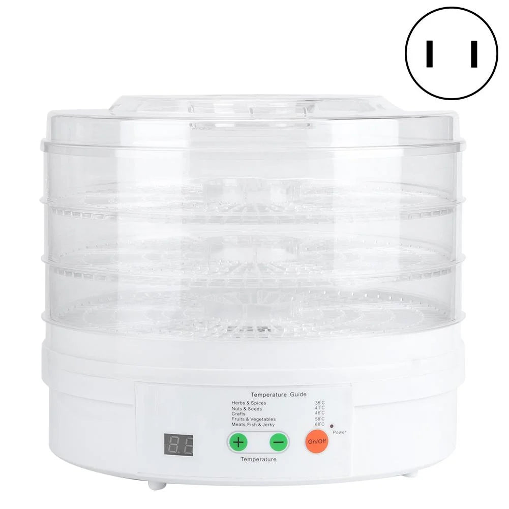 Intelligent 3??Layer Electric Food Dehydrator Fruits Vegetable Dryer Machine Kitchen Appliances(US Plug 110V )