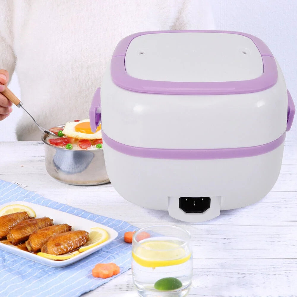 200W 1L Capacity Electric Lunch Box, Upthehill 3in1 Multifunctional Electric Steamer Mini Lunch Box