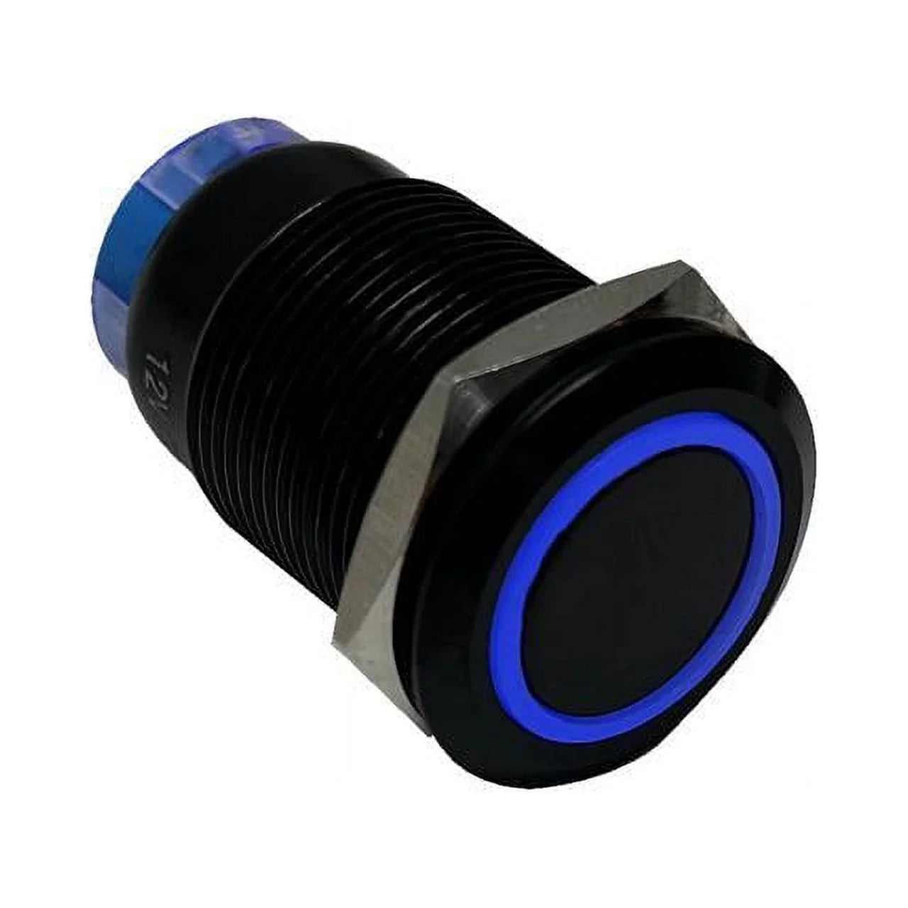 Race Sport Lighting Momentary Push Button Switch Fit 12V 19mm Momentary Function Pre-Wired Switch with BLUE LED RSMB19MMB