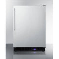 24 in. Freestanding Upright Counter Depth Freezer, Stainless Steel