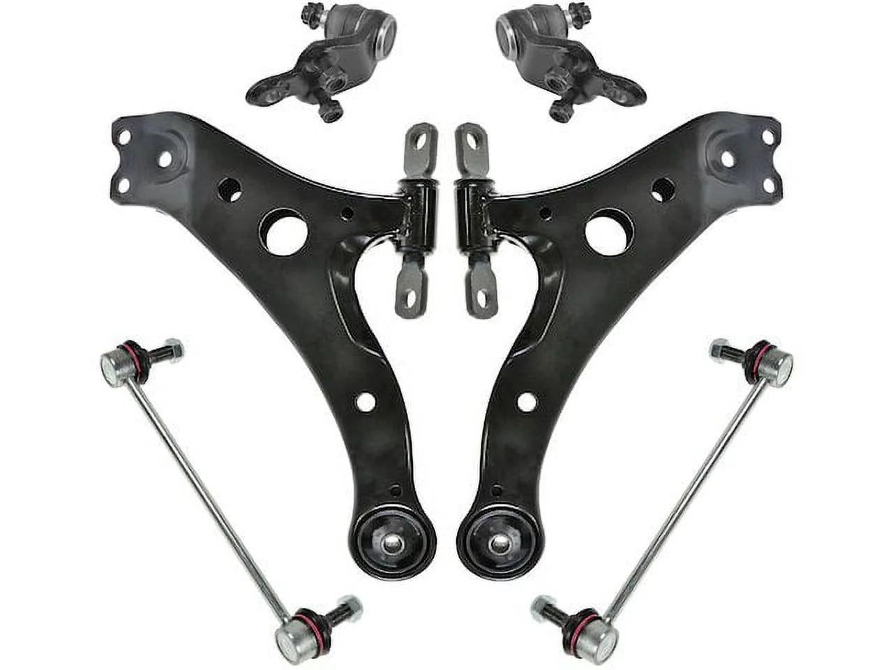 Front Lower Control Arm Ball Joint and Sway Bar Link Kit - 6 Piece - Compatible with 2007 - 2017 Toyota Camry 2008 2009 2010 2011 2012 2013 2014 2015 2016
