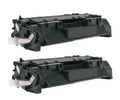 PrinterDash Compatible MICR Replacement for LaserJet P2035/P2035N/P2050/P2055/P2055D/P2055DN/P2055X Toner Cartridge (2/PK-2300 Page Yield) (NO. 05A) (CE505LD)