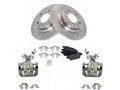 Rear Brake Pad Rotor and Caliper Set - Compatible with 2006 - 2012 Ford Fusion 2007 2008 2009 2010 2011