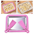 Ice Cream Maker with 2 Spatulas Yogurt Freezer Plate Homemade Family Use Pink