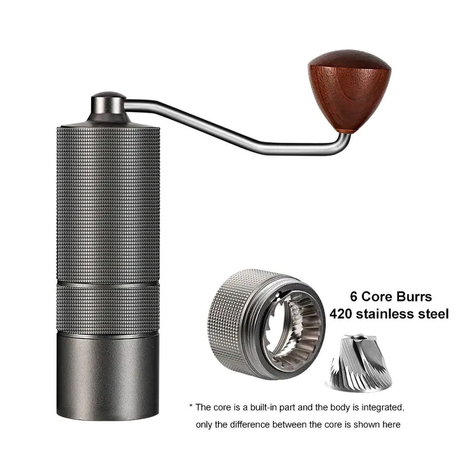 Manual Coffee Grinder Hand Stainless Steel Conical Burr Settings Adjustable Espresso Coffee Grinder Hand Coffee Grinder for Home