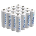 New HR-3UTGB Sanyo Eneloop 16 Pack AA NiMH Pre-Charged Rechargeable Batteries 1800 Cycles - FREE BATTERY HOLDER-