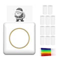 Eccomum Mini Pocket Photo Printer Portable Thermal Printing Machine 203DPI Wireless BT Connection for Picture Lable DIY Handcraft List Meno Notes Journal Receipt Paper Instant Printer Sticker with 1