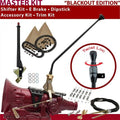 American Shifter  TH400 Shifter Kit Black 23 in. E Brake Cable Clamp Trim Kit Dipstick for DCEDE