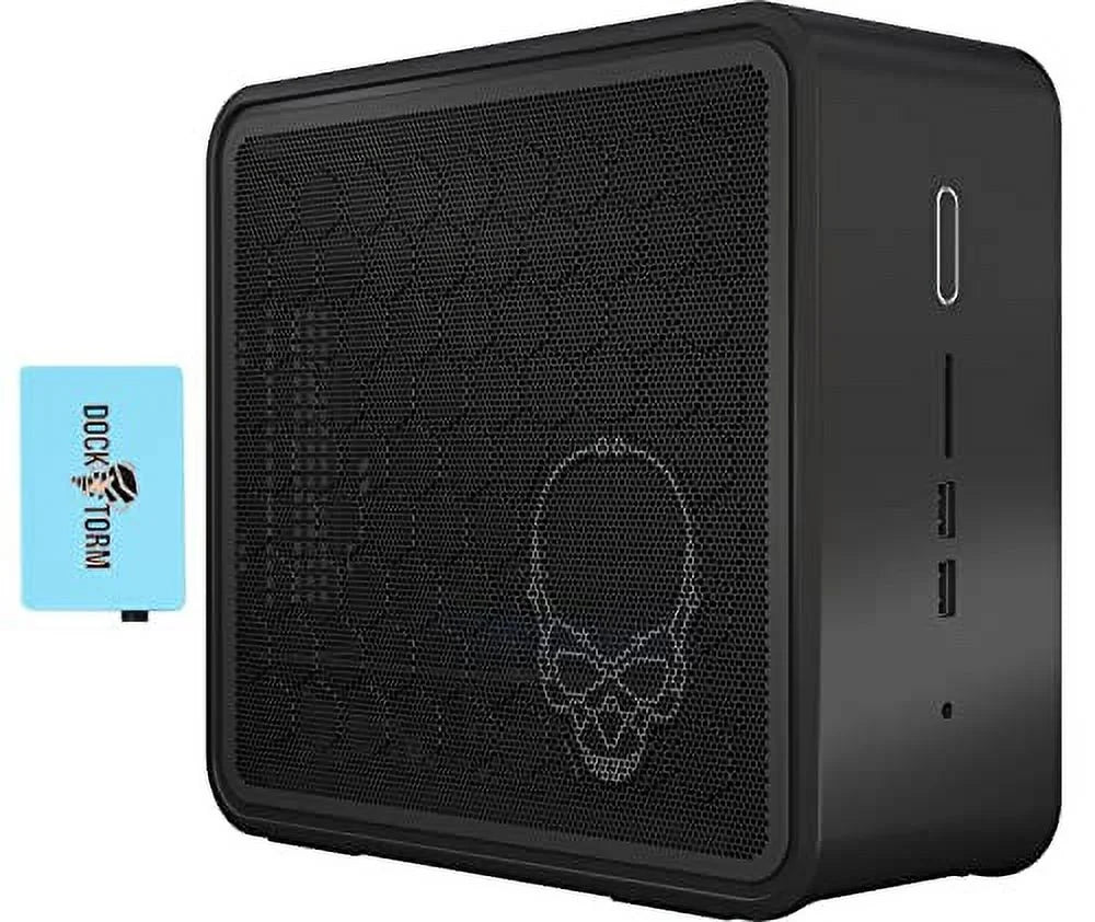 Intel NUC BXNUC9i5QNX1 Home & Business Mini Desktop i5-9300H 4-Core, 8GB RAM, 128GB m.2 SATA SSD, UHD 630, WiFi 6, BT 5.2, HDMI, USB 3.1, SD Card, Black, Win10P w/Hub