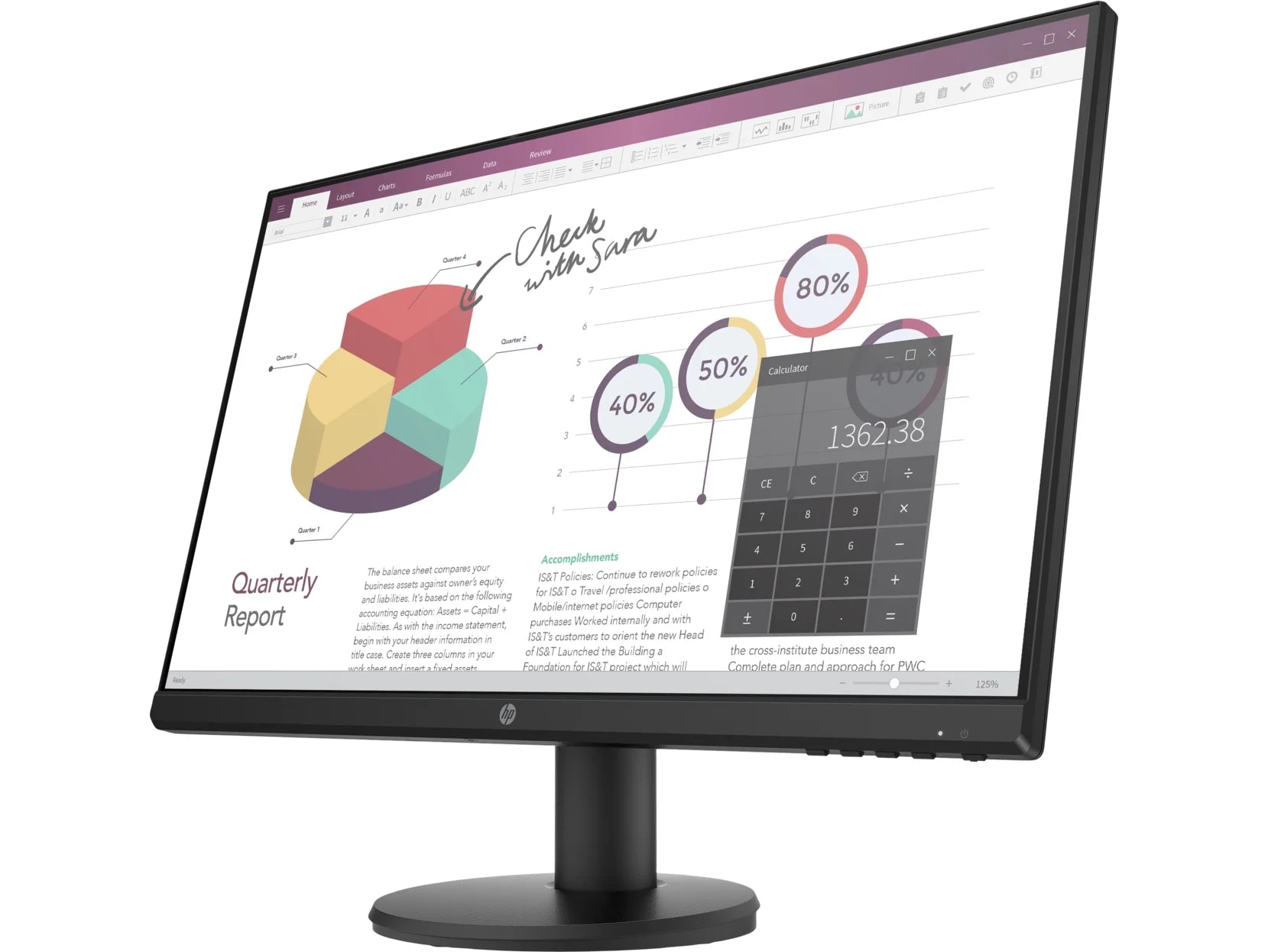 HP P24v G4 Widescreen Full HD IPS LCD Monitor